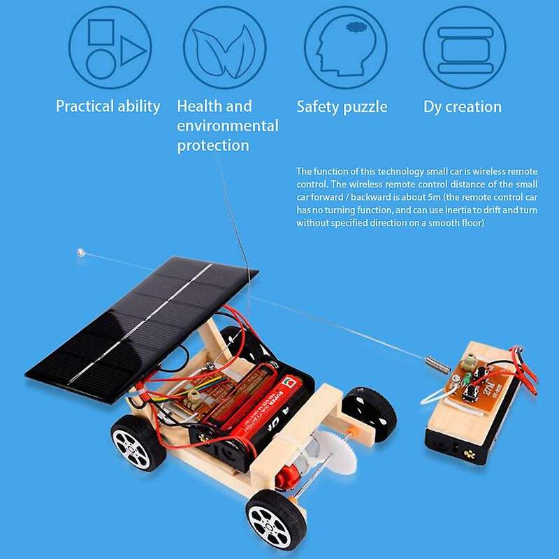 Assemble Solar Car Remote Control RC Car Educational Toys DIY Science Technology Car Toys Set for Ch