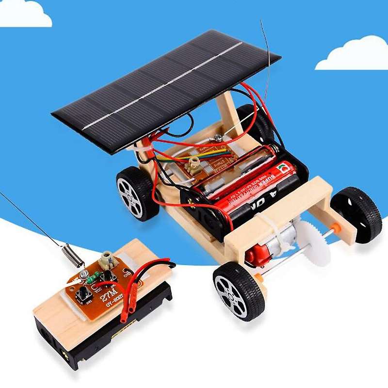 Assemble Solar Car Remote Control RC Car Educational Toys DIY Science Technology Car Toys Set for Ch