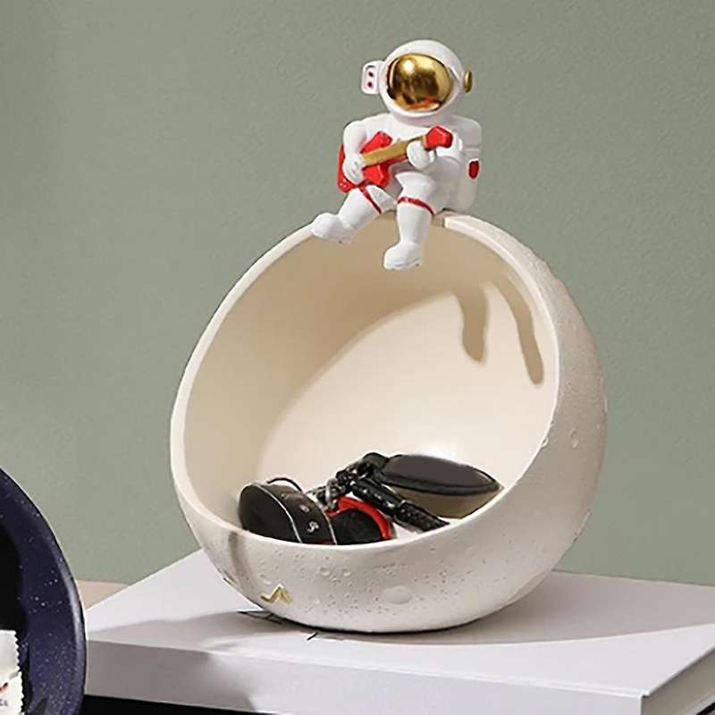 Astronaut Figurine Key Resin Storage Box Key Storage Art Living Room Table Figurines Home Decor Gift