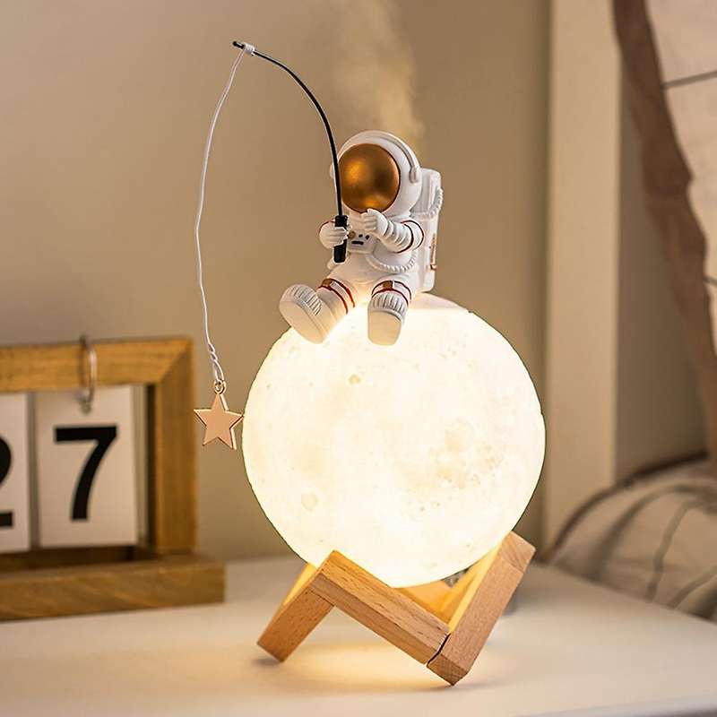 Astronaut Figurines Humidifier Cold Fog Machine Accessories Space Man Night Light for Bedroom Living