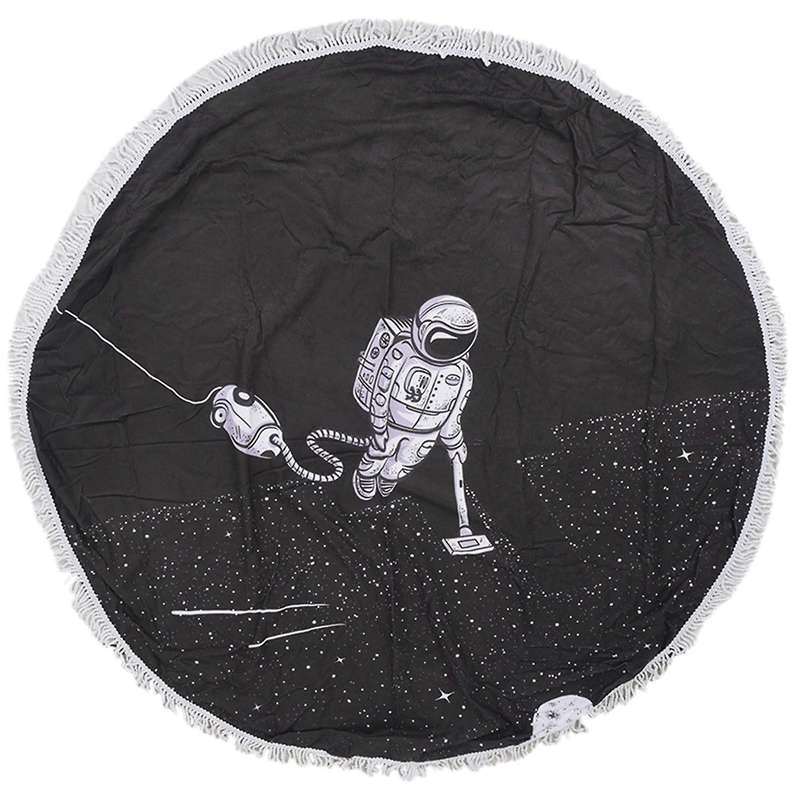 Astronaut Series Microfiber Beach Towel with Drawstring Backpack Bag Sport Yoga Blanket Swimming Bat