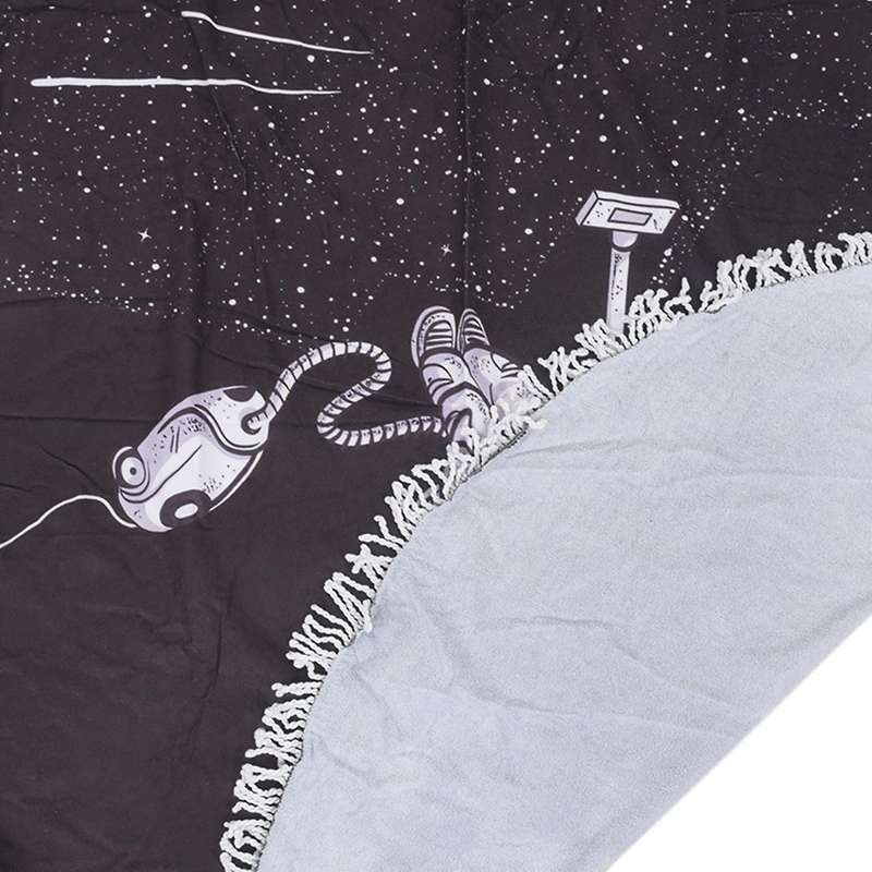 Astronaut Series Microfiber Beach Towel with Drawstring Backpack Bag Sport Yoga Blanket Swimming Bat