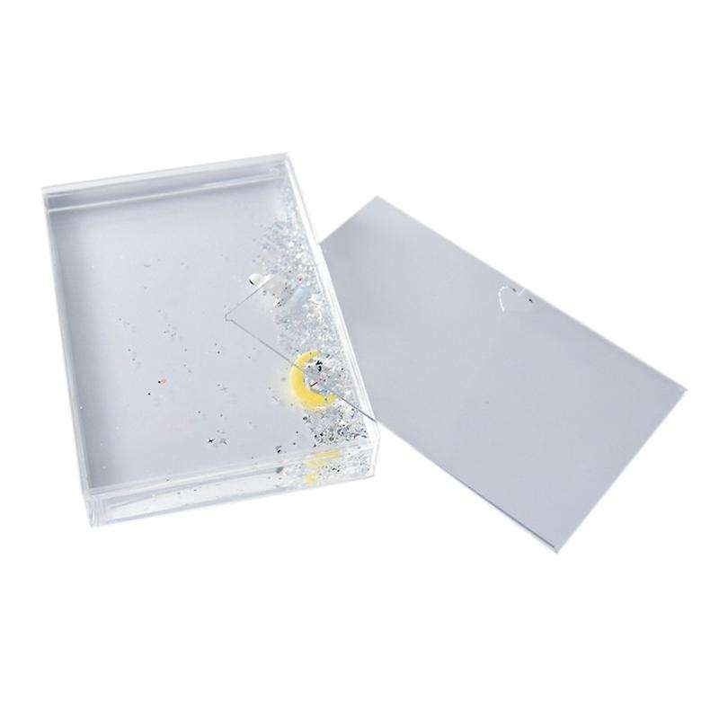 Astronaut Spaceman Desktop Photo Holder Quicksand Liquid Photo Frame with Snow Floating Glitter Fami