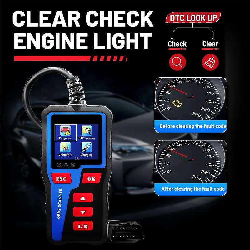 At300 Car Obd2 Scanner Diagnostic Tool Code Reader Engine Cranking Charging Test for Obdii Vehicles