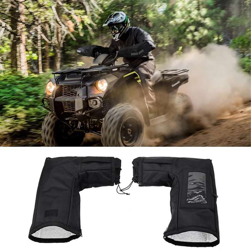 Atv Gloves Waterproof, Front Wind-breaking Guard Motorcycle Gloves Snowmobile Handlebar Gloves For