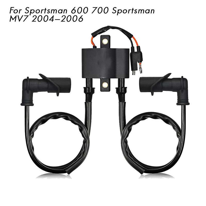 ATV Ignition Coil Spark Plug & Cap for 2004-2006 Sportsman 600 700 Sportsman MV7 4010898 , 4010526