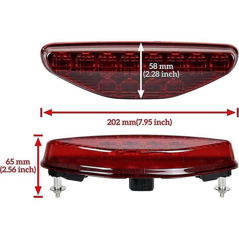 Atv Smoked Black Led Tail Light Assembly Rear Brake Stop Light Tail Lamp for Trx450r Trx450er 2006-