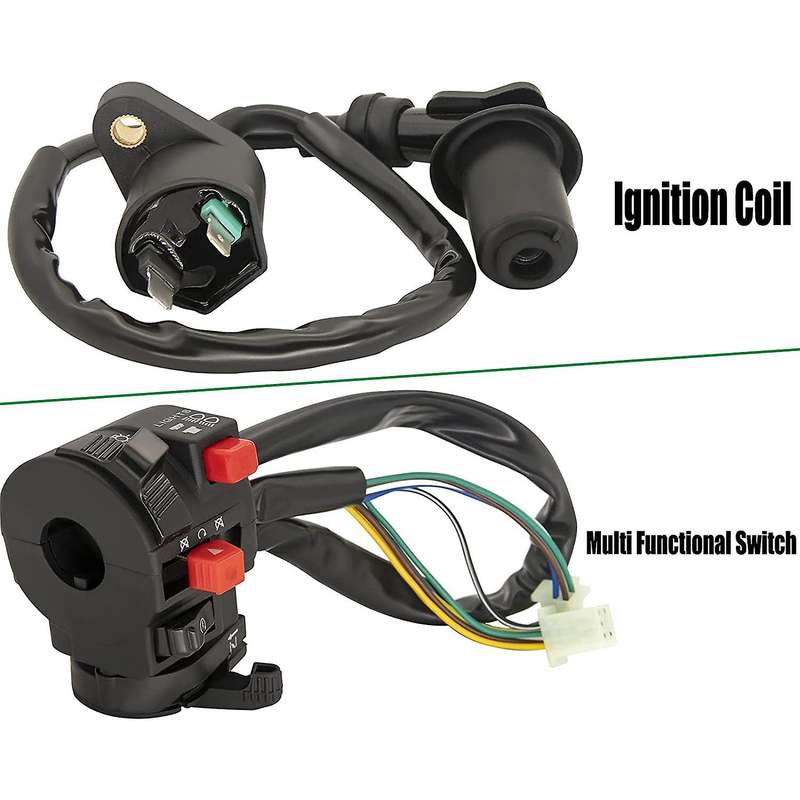 Atv Wiring Harness Kit, with Stator Regulator Ignition Switch Solenoid Relay for Gy6 125cc 150cc At