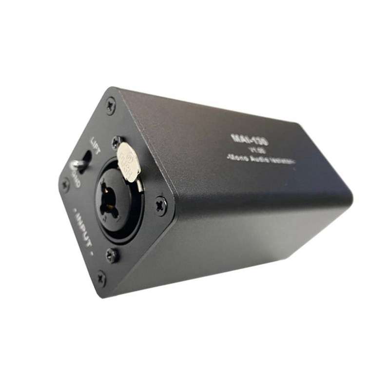 Audio Isolator Noise Reduction,Eliminates Current Noise,DI Grounding Box,6.5 XLR Mixer Audio Isolato