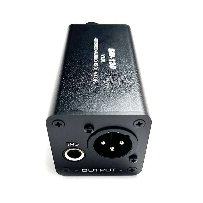 Audio Isolator Noise Reduction,Eliminates Current Noise,DI Grounding Box,6.5 XLR Mixer Audio Isolato