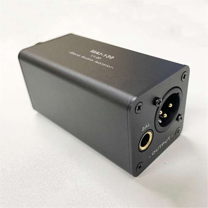 Audio Isolator Noise Reduction,Eliminates Current Noise,DI Grounding Box,6.5 XLR Mixer Audio Isolato