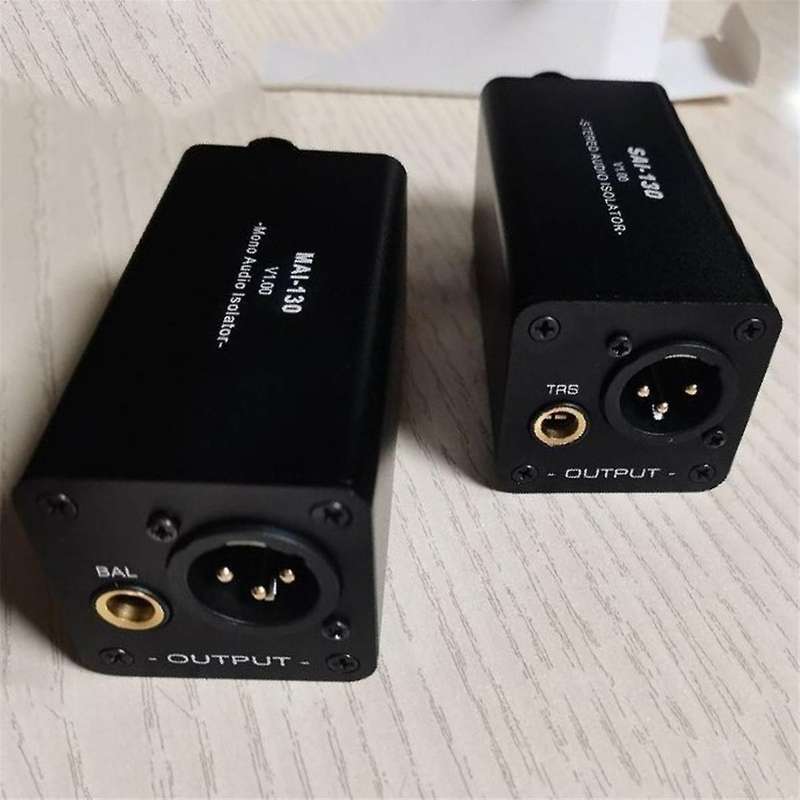 Audio Isolator Noise Reduction,Eliminates Current Noise,DI Grounding Box,6.5 XLR Mixer Audio Isolato