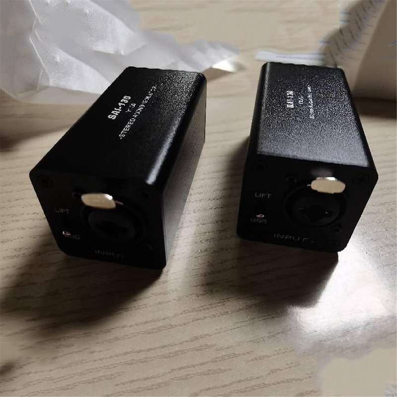 Audio Isolator Noise Reduction,Eliminates Current Noise,DI Grounding Box,6.5 XLR Mixer Audio Isolato
