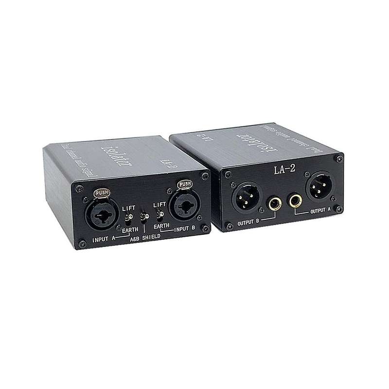 Audio Signal Isolator 6.35 Xlr Head Mixer Audio Current Acoustic Noise Filter Remover La-2