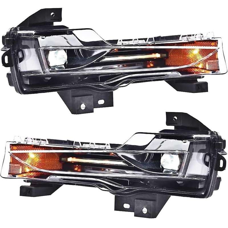 Auto 1 Pair of Front Fog Lights Daytime Running Lights for Model Y 3 1077391-00-E 1077392-00-E