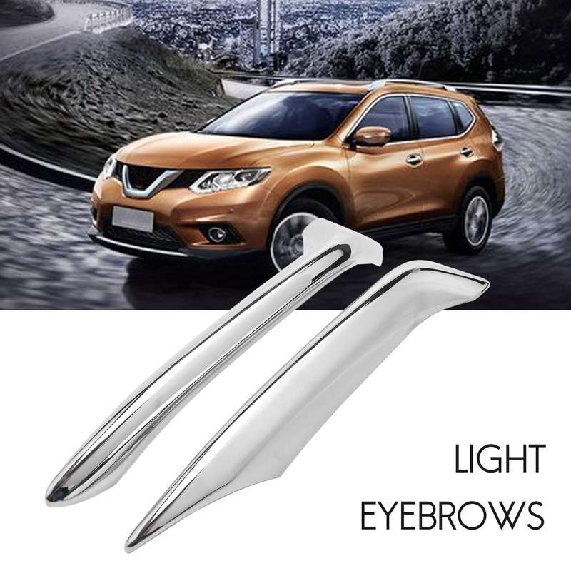 Auto Accessory Front Fog Lights Lamp Eyelid Eyebrow Cover Trim ABS Chrome Fit for J11 2018 2019 2020