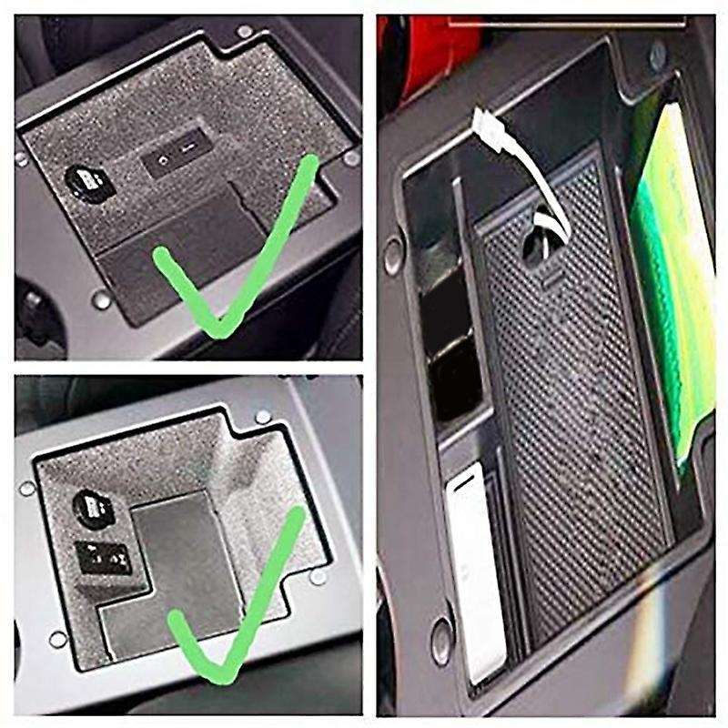 Auto Accessories Waterproof Central Console Armrest Storage Box Glove Secondary Tray Compatible for