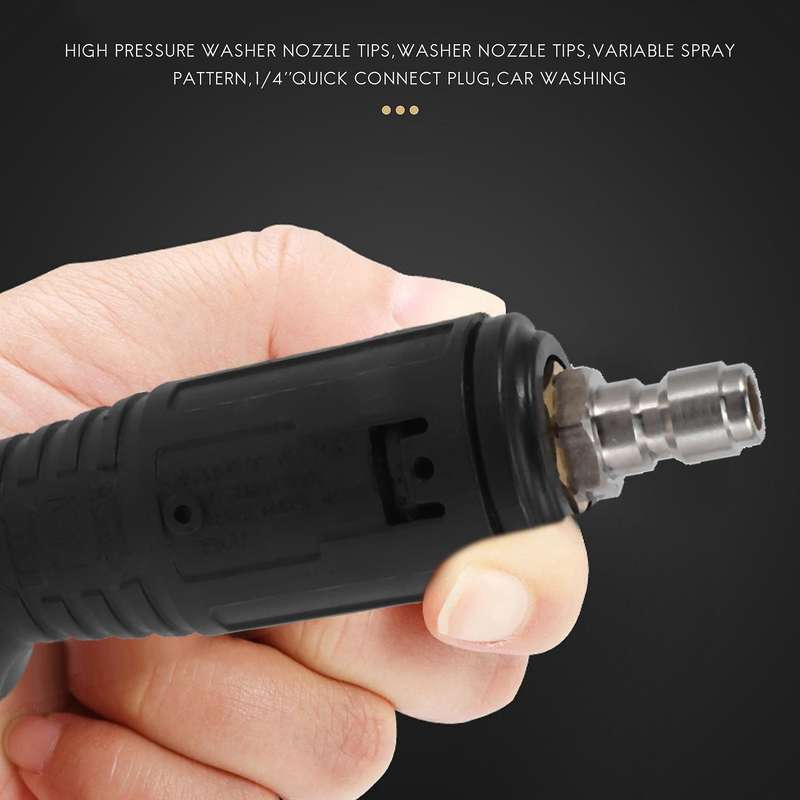 Auto Adjustable High Pressure Washer Nozzle Tips,1/4 Connector Plug