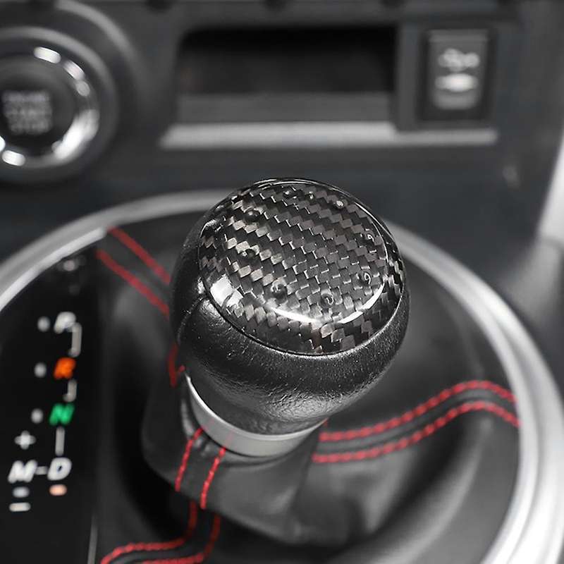 Auto Carbon Fiber Gear Head Knob Shift Cover Trim Shifter Lever Cover Decoration for 86/ BRZ 2012-20