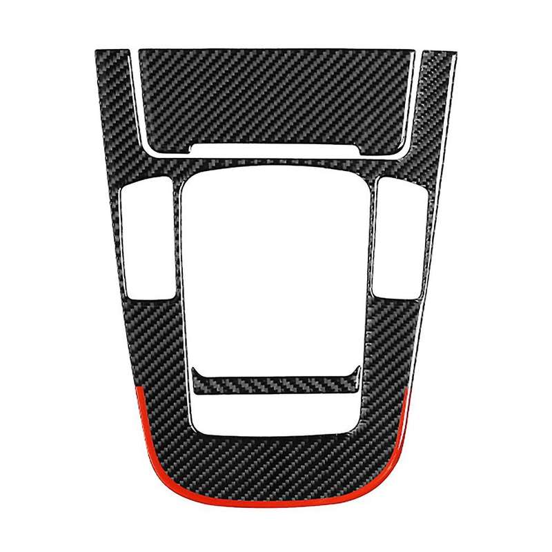 Auto Carbon Fiber Central Gear Shift Panel Control Panel Decal Interior Modification for- A4L 2009-2