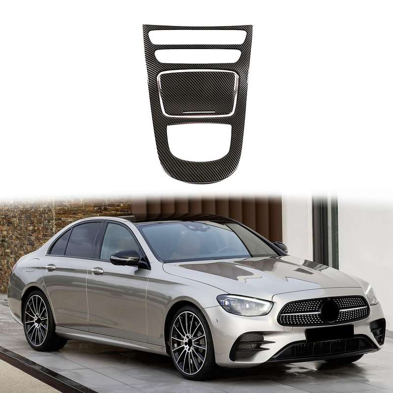 Auto Carbon Fiber Central Gear Panel Control Panel Decal Interior Modification for E Class W213 E260