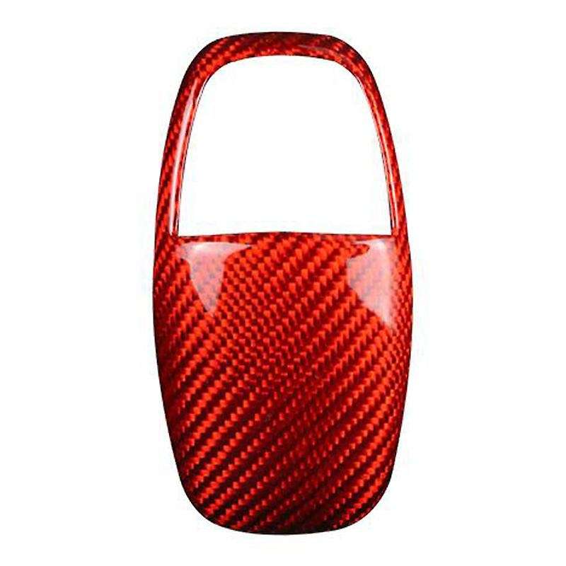 Auto Carbon Fiber Gear Shift Knob Cover Sticker Trim for Charger 2015-2020 Accessories Red