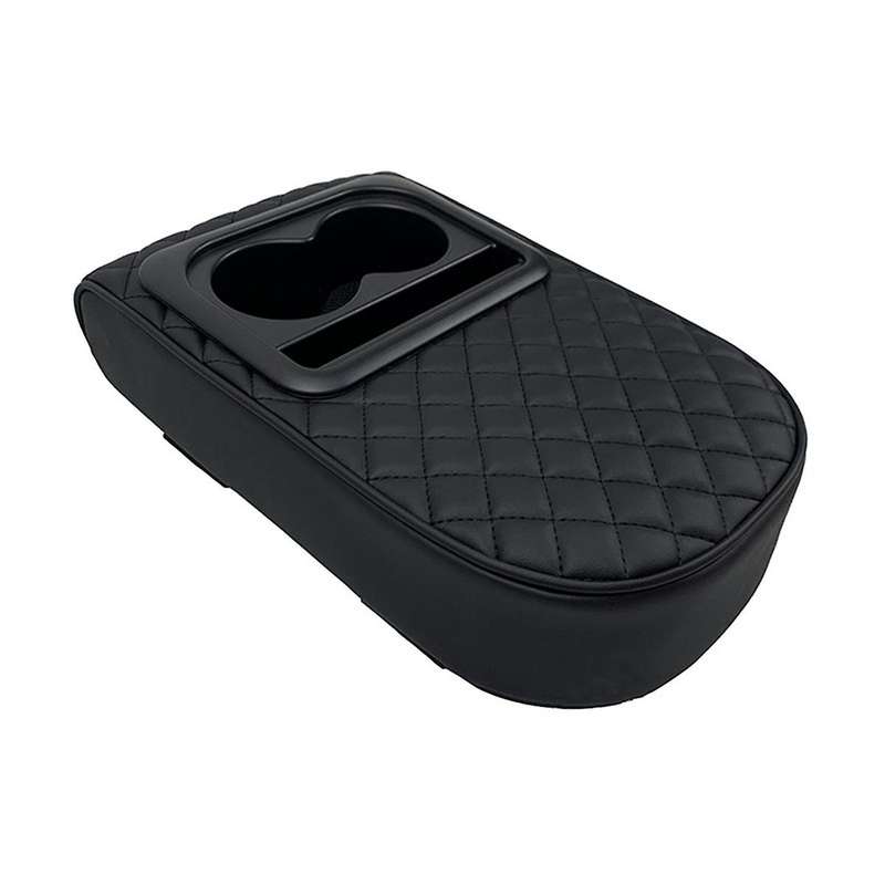 Auto Center Console Armrest Pillow, Memory Foam Car Armrest Cushion with Cup Holder and Phone Holde