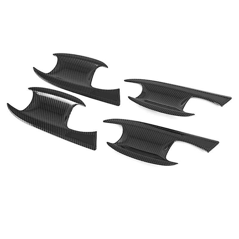 Auto Door Handle Bowl Cover Frame Trim Sticker for 2019 2020 Carbon Fiber Decoration Car Accessories