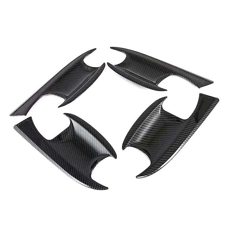 Auto Door Handle Bowl Cover Frame Trim Sticker for 2019 2020 Carbon Fiber Decoration Car Accessories