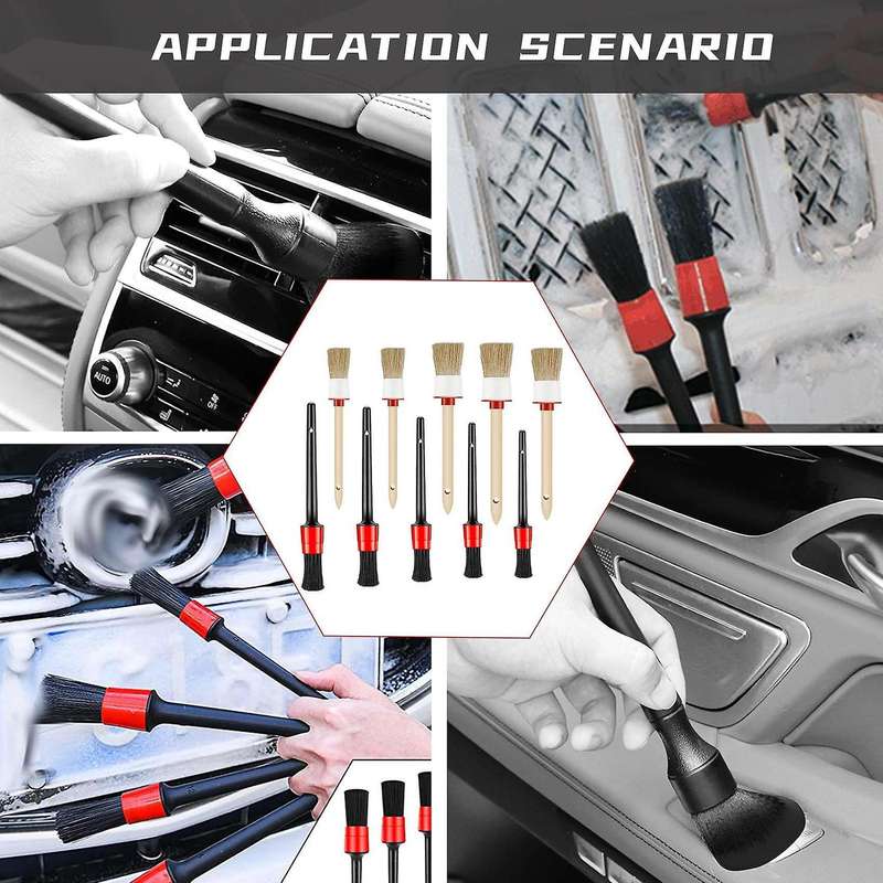 Auto Detailing Brush for Cleaning Wheels,detail Brush Car Detailing Kit Detail Brushes for Auto Det