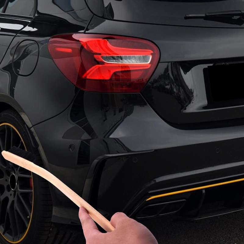 Auto Engine Cleaning Brush Car Rim Wheel Tire Cleaning Multi-function Bamboo Handle Mane Brushes Ca