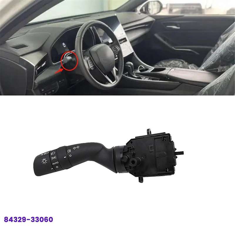 Auto Headlight Closing Handle Turn Signal Switch 84329-33060 for Land Cruiser 2019-2023 8432933060