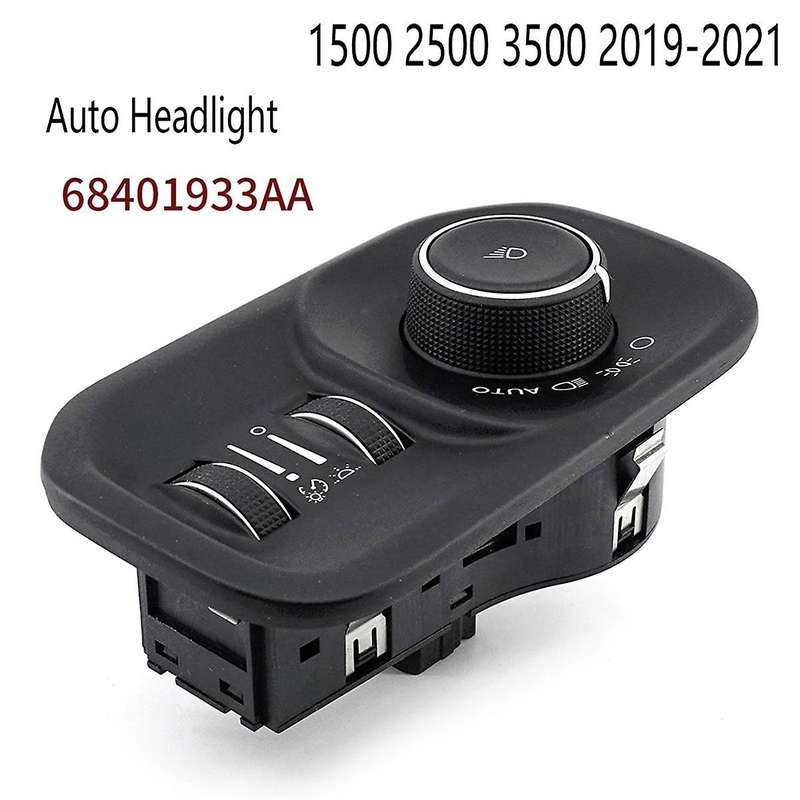 Auto Headlight Switch 8Pins Fog Light Lamp Control Switch for Ram 1500 2500 3500 2019-2021 68401933A