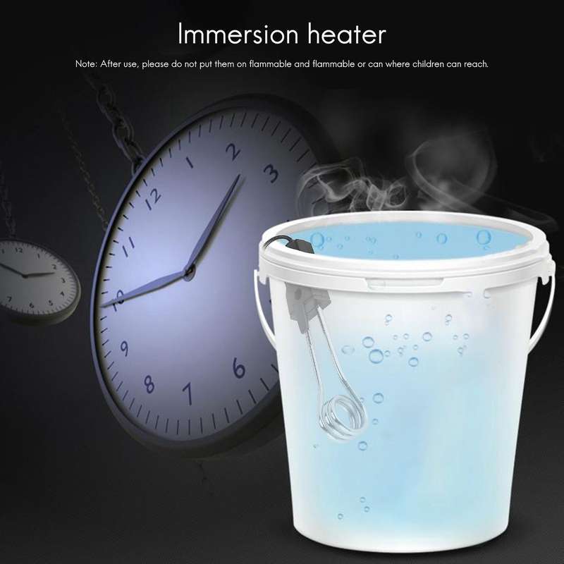 Auto immersion heater kettle Travel immersion heaters mobile immersion heaters Camping Black