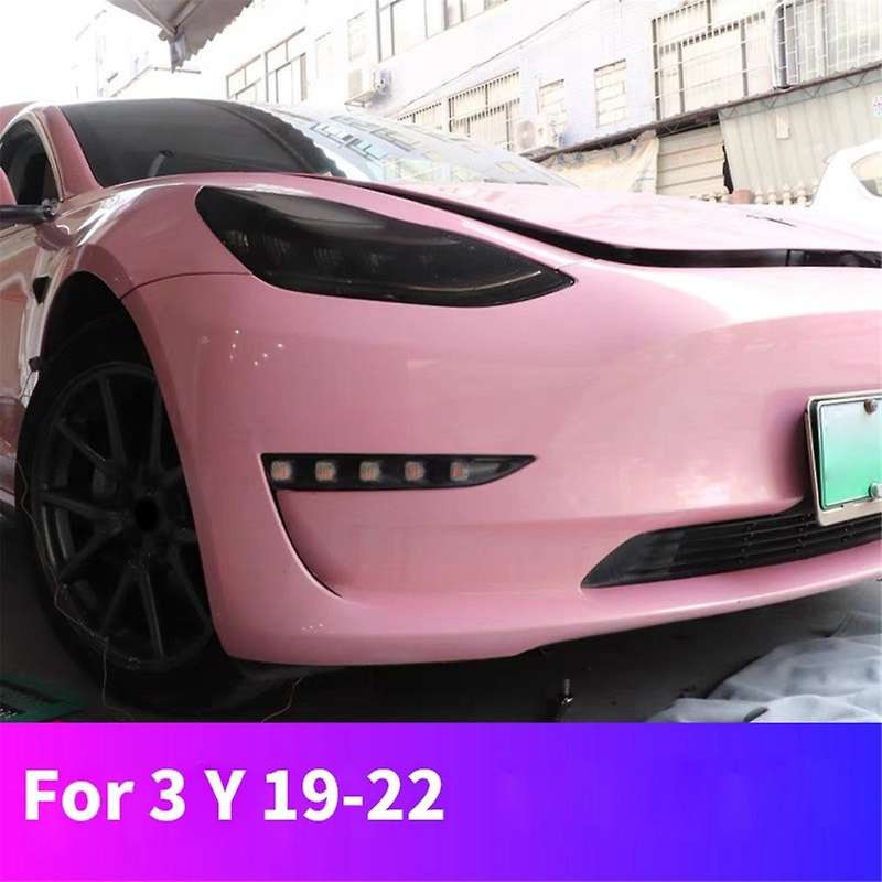 Auto LED Daytime Running Lights Modified Front Bumper Fog Lights Turn Indicators for Model 3 Y 19-2