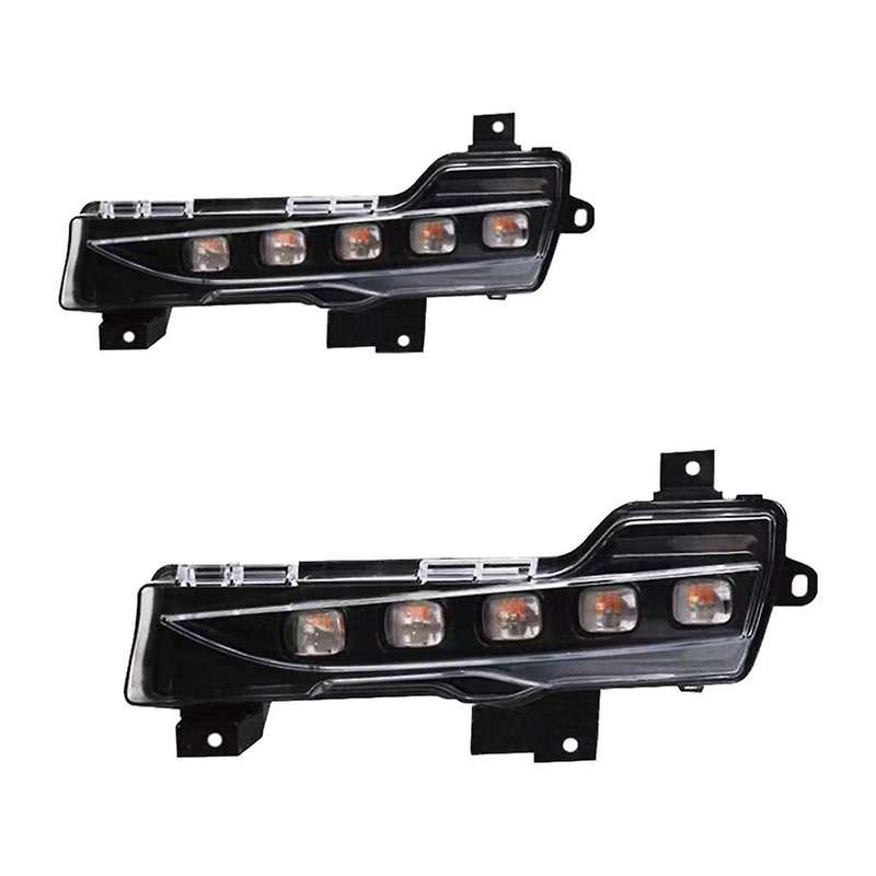 Auto LED Daytime Running Lights Modified Front Bumper Fog Lights Turn Indicators for Model 3 Y 19-2