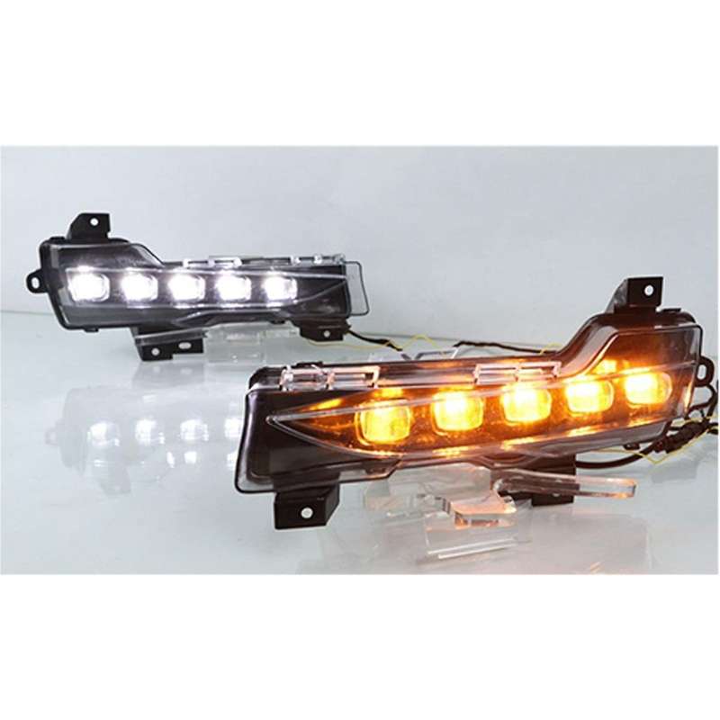 Auto LED Daytime Running Lights Modified Front Bumper Fog Lights Turn Indicators for Y 19-22