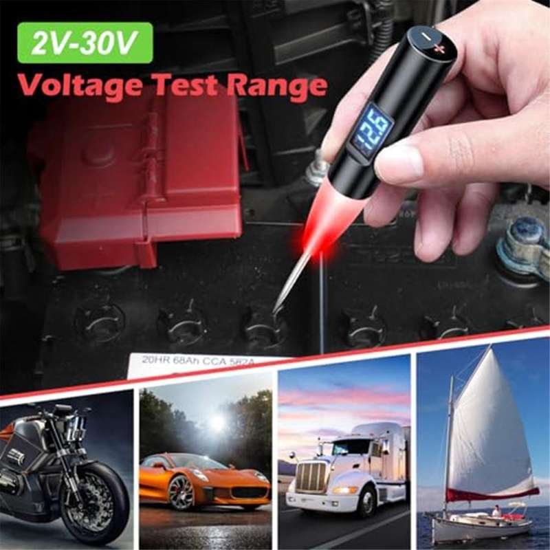 Auto Led Test Light 2-30v Digital Display Fuse Tester Circuit Tester with Polarity Indicate Car Rep