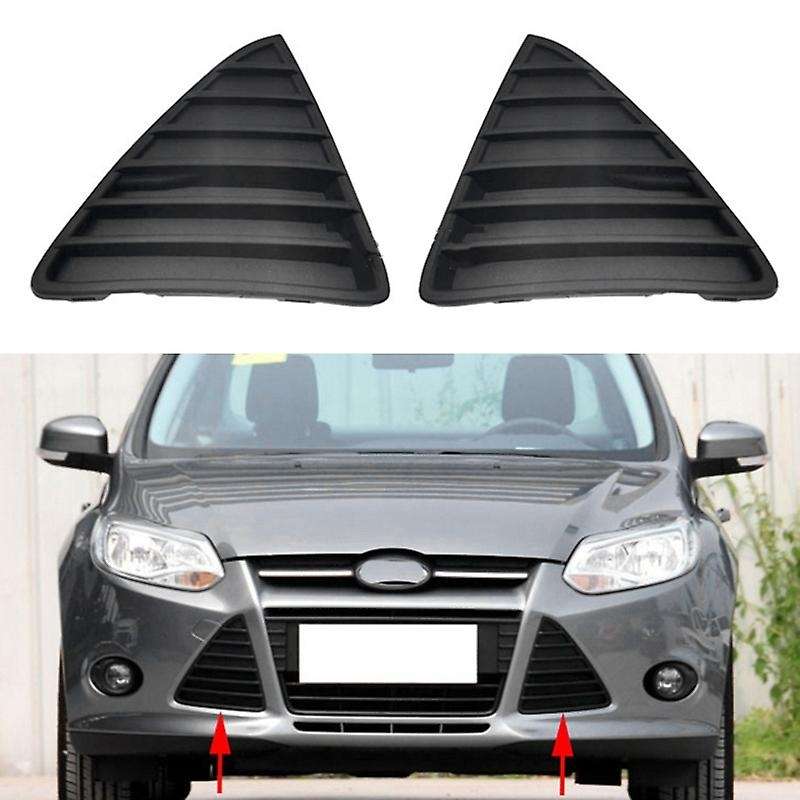 Auto Left Right Front Bumper Triple-cornered Fog Light Lamp Grill for Focus 2012-2014 BM51-17K947-AE