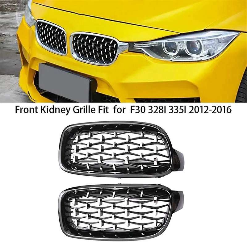 Auto Parts Front Kidney Grille Fit for F30 328i 335i 2012-2016 Bumper Grilles