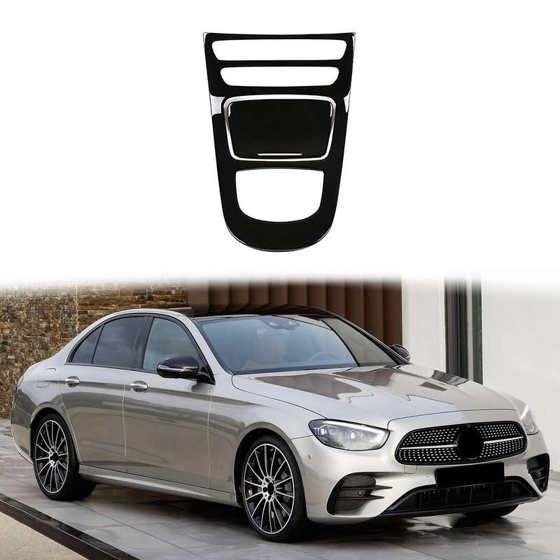 Auto Shiny Black Central Gear Panel Control Panel Decal Interior Modification for E Class W213 E260