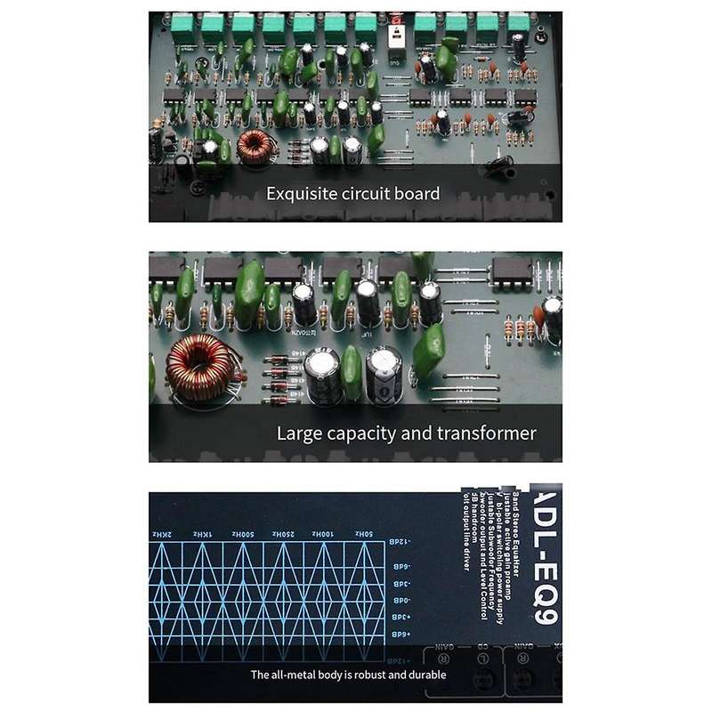 Auto Square 9 Band Graphic Equalizer Digital Car Audio -EQ9 Full Series Car Amplifier Equalizer+Adju