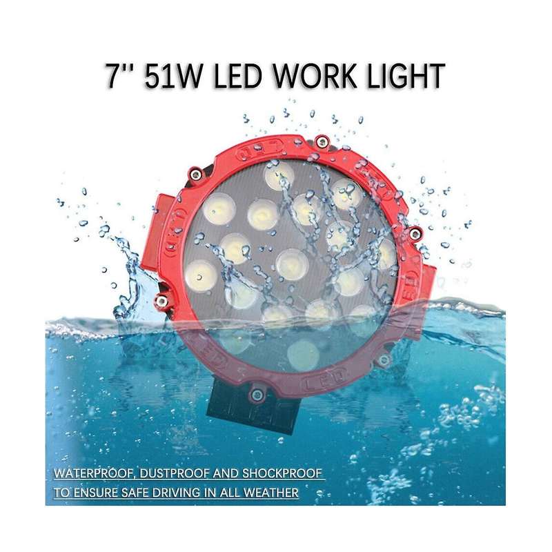 Auto Work Lights Off Road Lights Service Lights Led Lights Spotlights Auto Accessories,red