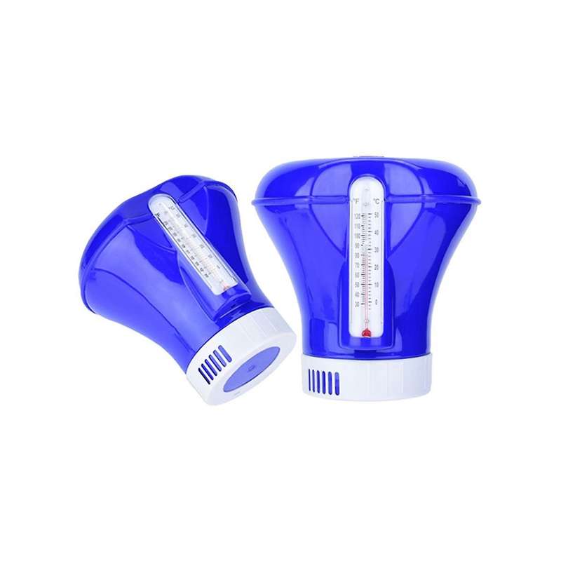 Automatic Applicator Pump Swimming Pool Floating Chlorine Dispenser with Thermometer Disinfection