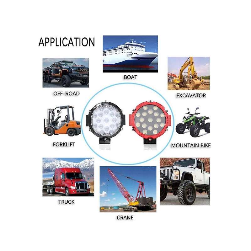 Auto Work Lights Off Road Lights Service Lights Led Lights Spotlights Auto Accessories,black