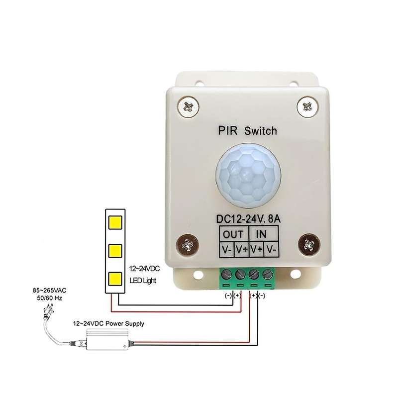 Automatic Dc 5v 12v 24v Infrared Pir Motion Sensor Switch for Light Bulb Lamp Infrared Motion Senso