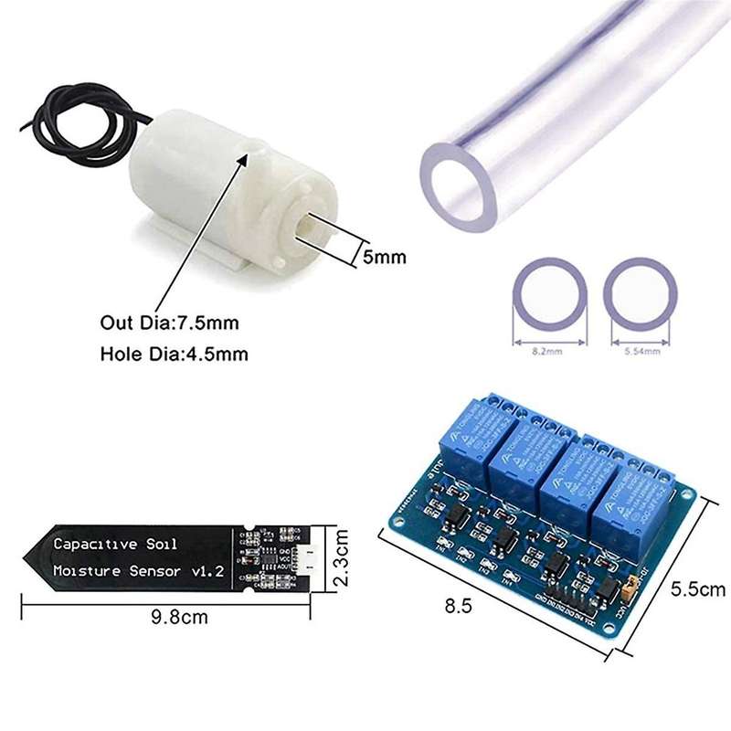Automatic Irrigation System Kit DIY Self Watering Garden Greenhouse Flower Water Pump Soil Moisture