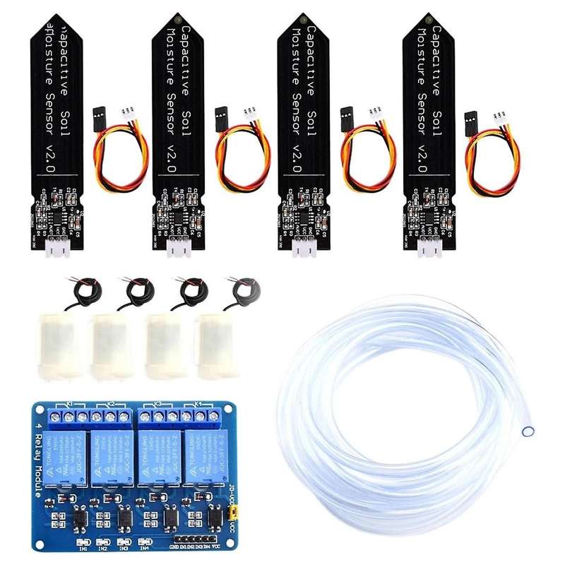 Automatic Irrigation System Kit DIY Self Watering Garden Greenhouse Flower Water Pump Soil Moisture