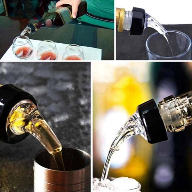 Automatic Measured Bottle Pourer Plastic Wine Pourer Clear Quick Measure Whisky Liquid Liquor Wine C