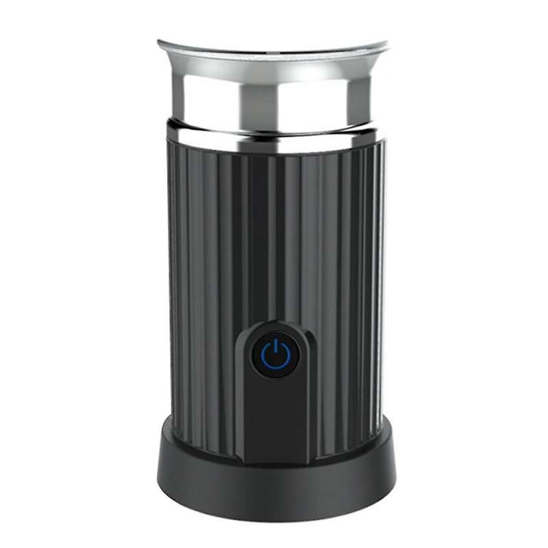 Automatic Milk Frother Electric Milk Steamer Cappuccino Machine Foamer Stainless Steel Black EU Plug